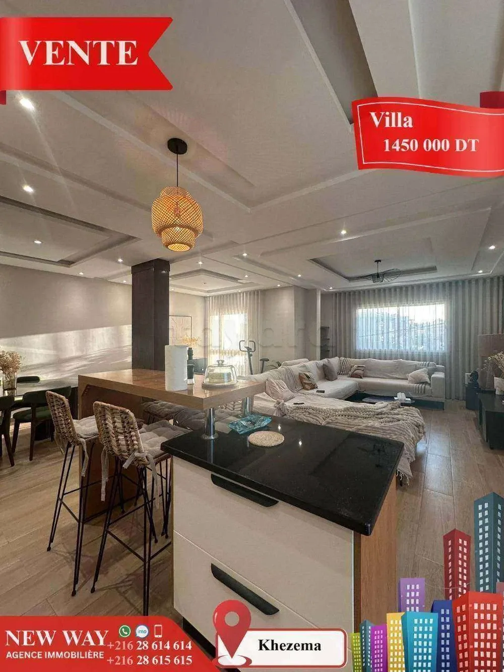 Villa à Khezema ouest , dans un quartier résidentiel