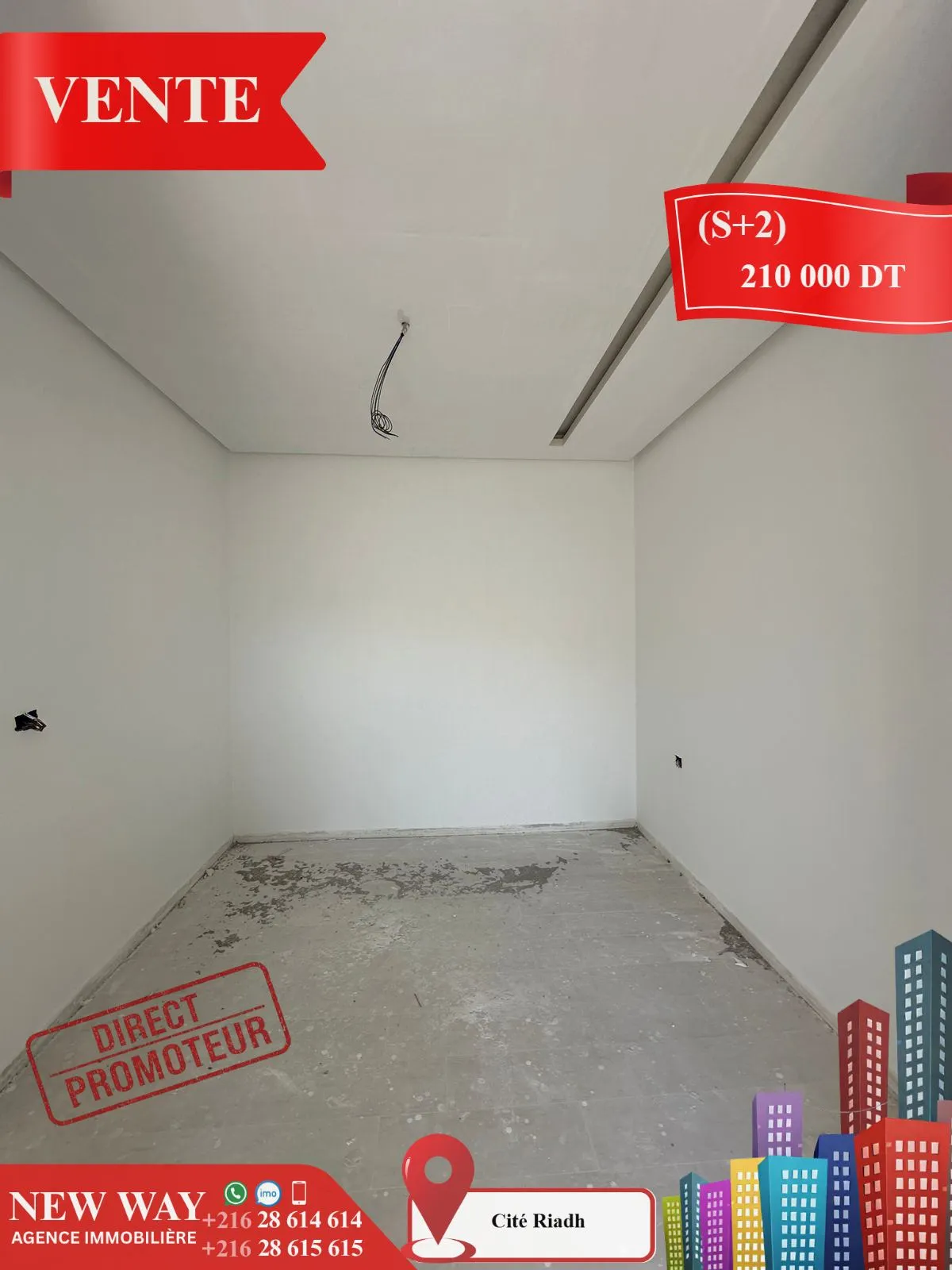 (S+2) Directe Promoteur à Cité Riadh