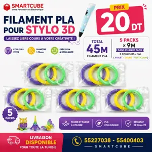 45m Filament PLA 1.7mm | Recharge Stylo 3D 