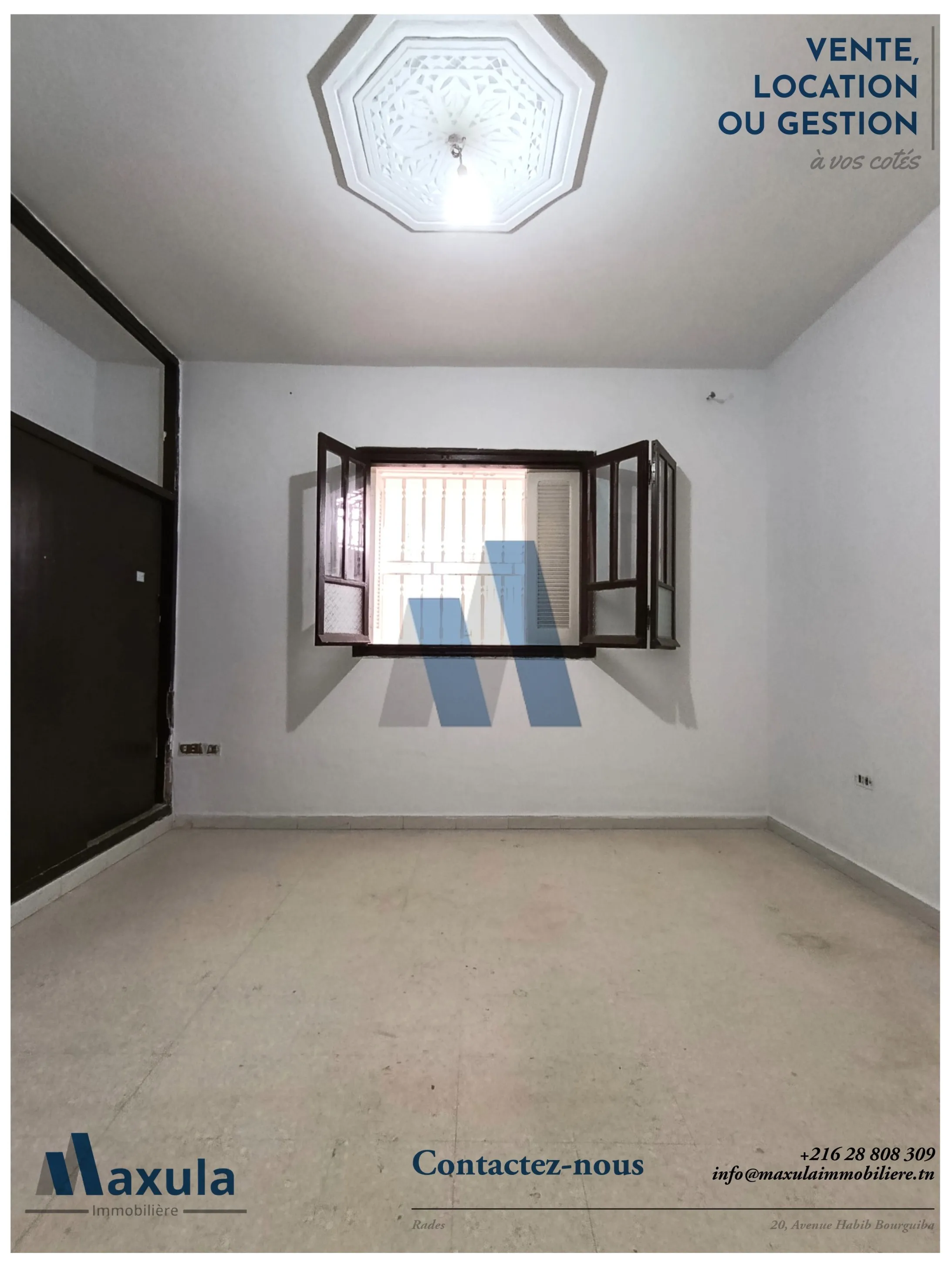 À LOUER ÉTAGE VILLA S+3 AU REZ-DE-CHAUSSÉE À RADES 2