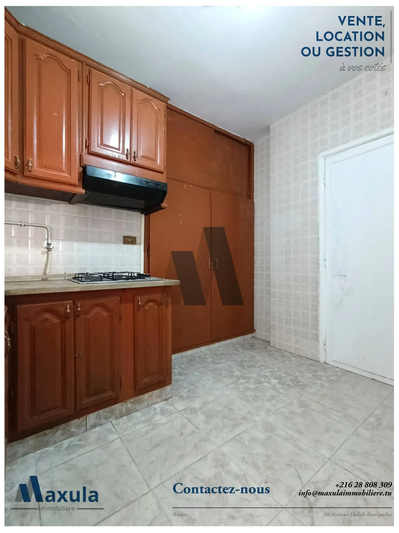 À LOUER ÉTAGE VILLA S+3 AU REZ-DE-CHAUSSÉE À RADES 2