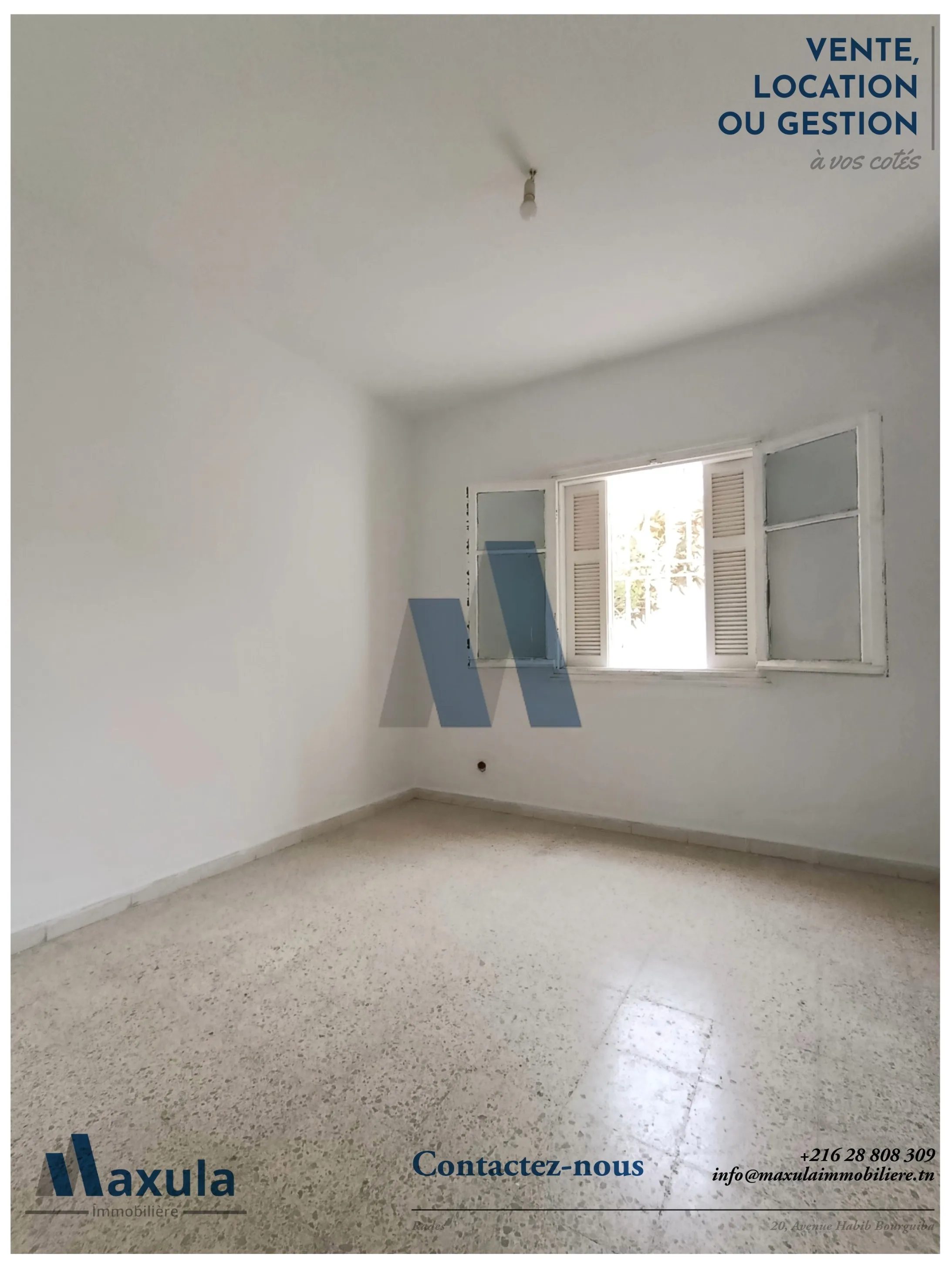 À LOUER ÉTAGE VILLA S+3 AU REZ-DE-CHAUSSÉE À RADES 2