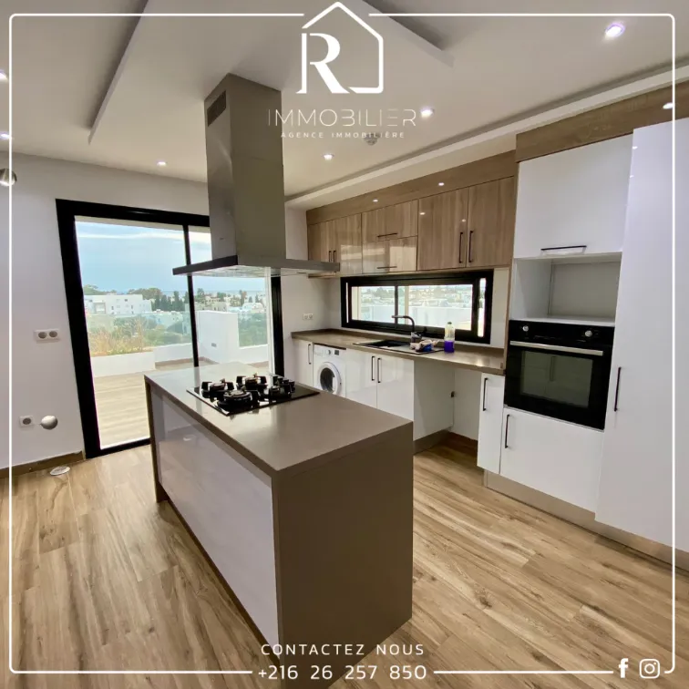 #LOCATION_annuelle S+2 #HAMMAMET #Penthouse_Vue mer Coté mer