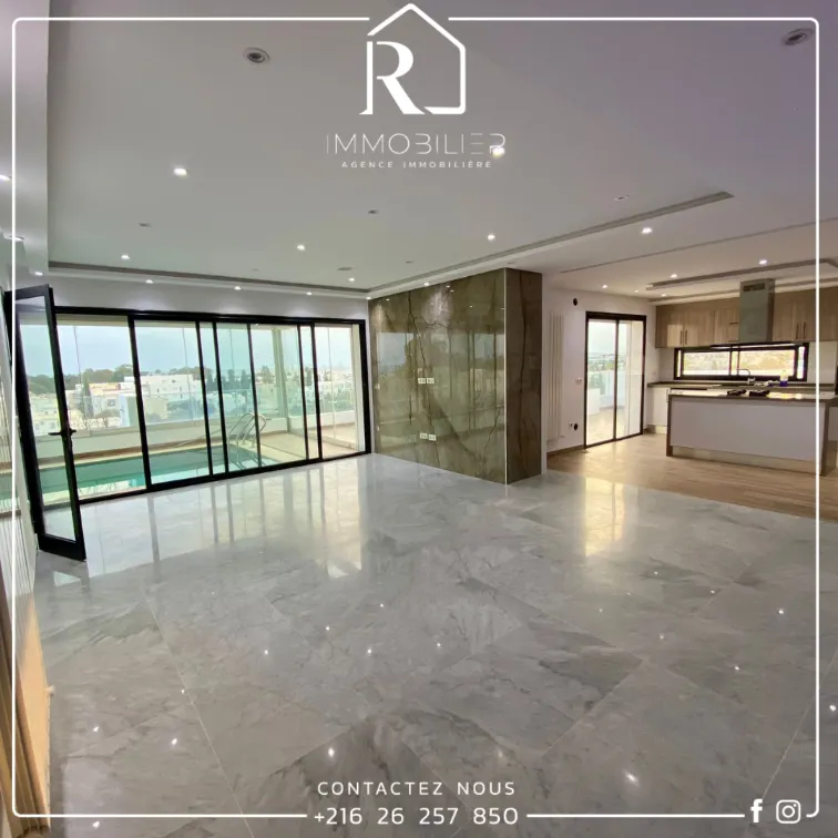 #LOCATION_annuelle S+2 #HAMMAMET #Penthouse_Vue mer Coté mer