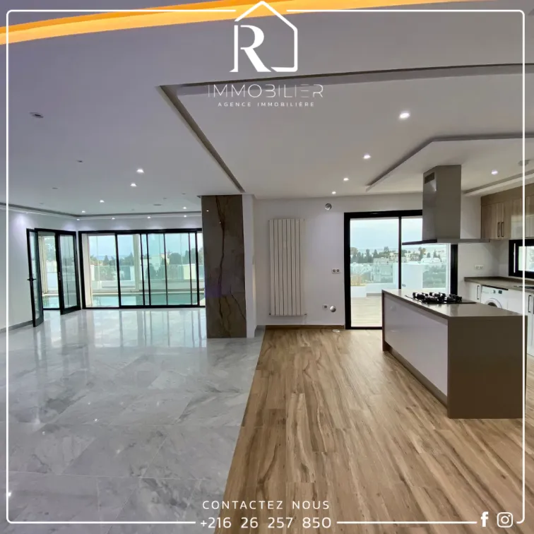 #LOCATION_annuelle S+2 #HAMMAMET #Penthouse_Vue mer Coté mer