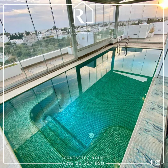 #LOCATION_annuelle S+2 #HAMMAMET #Penthouse_Vue mer Coté mer