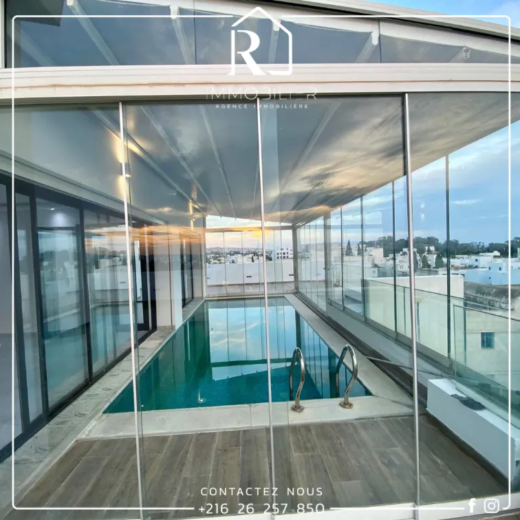 #LOCATION_annuelle S+2 #HAMMAMET #Penthouse_Vue mer Coté mer