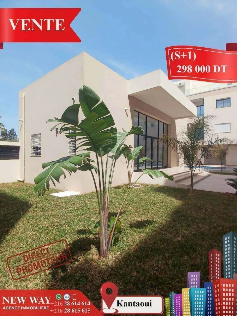 (S+1) à kantaoui, Direct Promoteur, Prés de la Mer