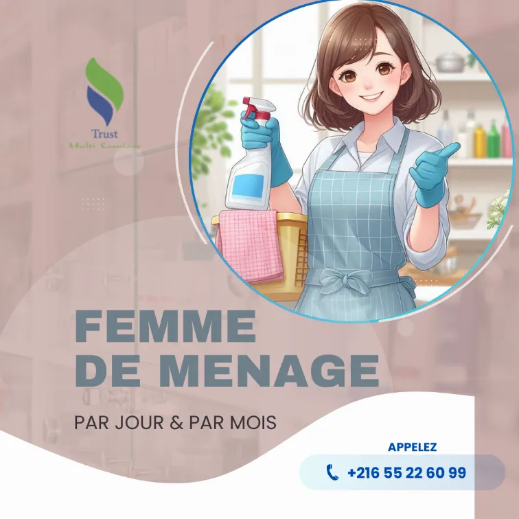 FEMME DE MENAGE PAR JOUR A RAOUED