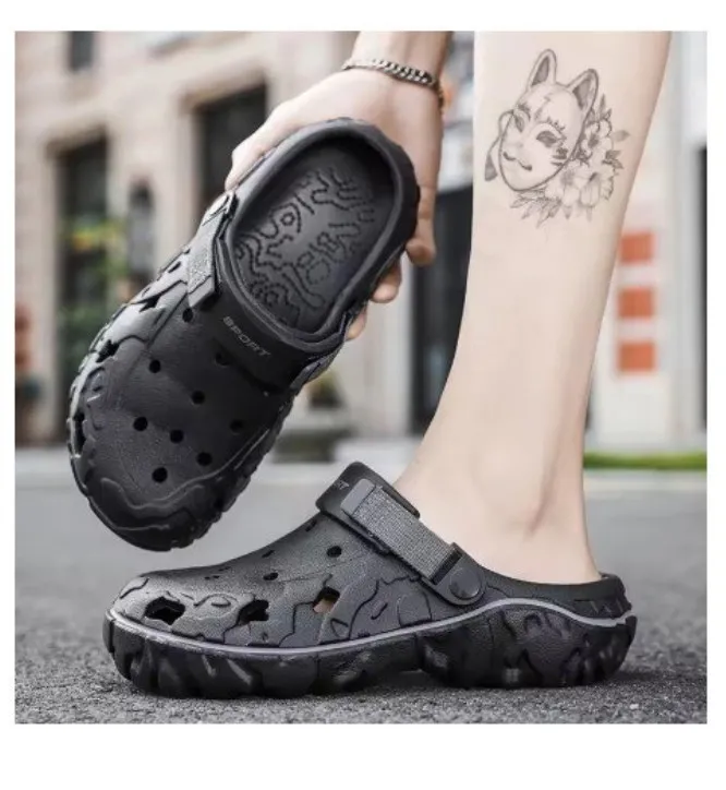 Hommes pantoufles été/Printemps EVA à semelles souples diapositives sandales grand taille 45/46