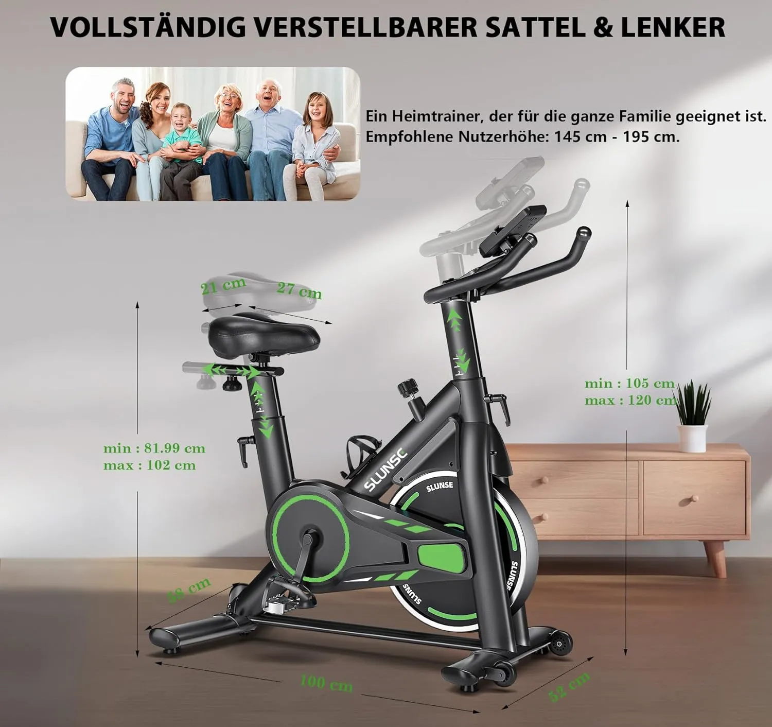 Cacheté!!! Vélo d’Appartement, Hometrainer Silencieux avec Application, Écran LCD Amélioré, Spinning Bike