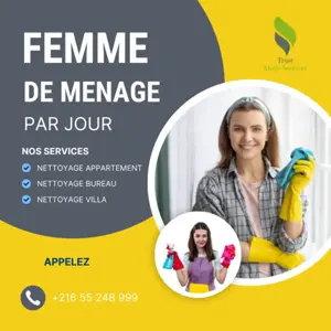 femme de ménage par jour a tunis 