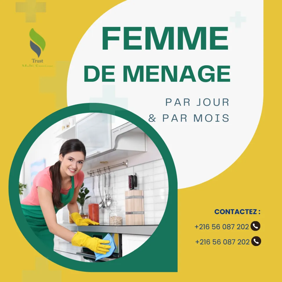 FEMME DE MENAGE PAR JOUR A EL MENZAH