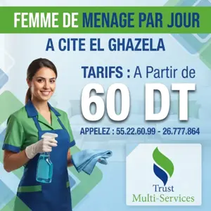 DES FEMMES DE MENAGES PAR JOUR A JARDINS EL MENZEH 