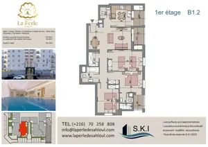 Appartement S+3 à vendre à Sahloul 4