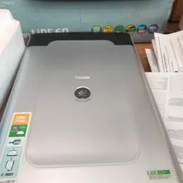 Scaneur canon dans l'emballage