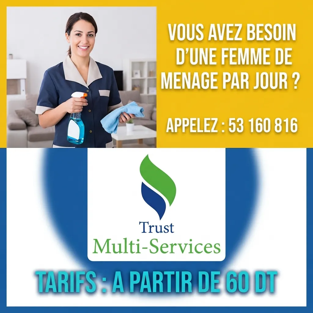 femme de menage par jour a goulette