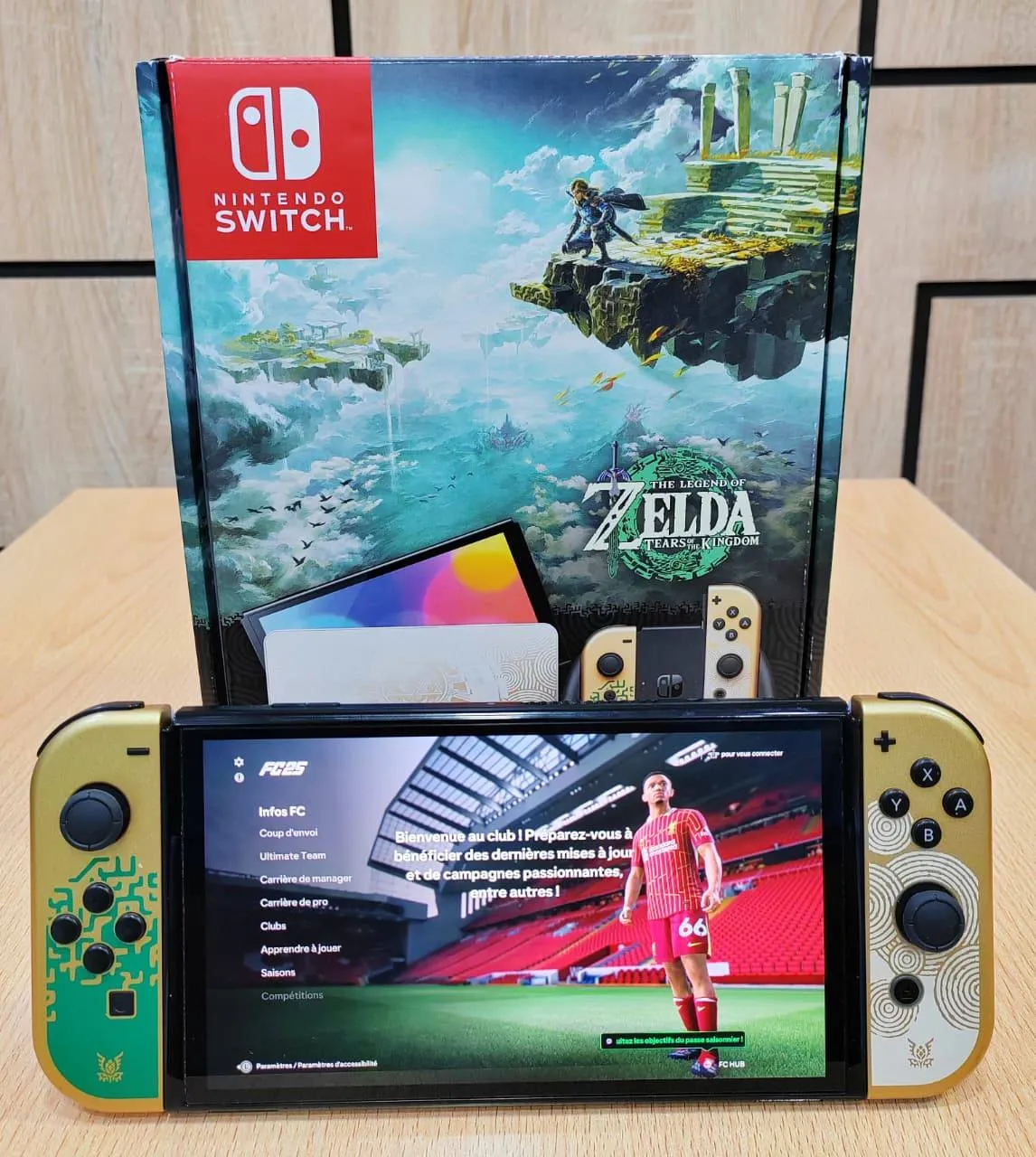 ✨ Nintendo Switch OLED Patché ✨️ Édition limitée The Legend Of Zelda ✨ Importé 🇫🇷 très bonne état