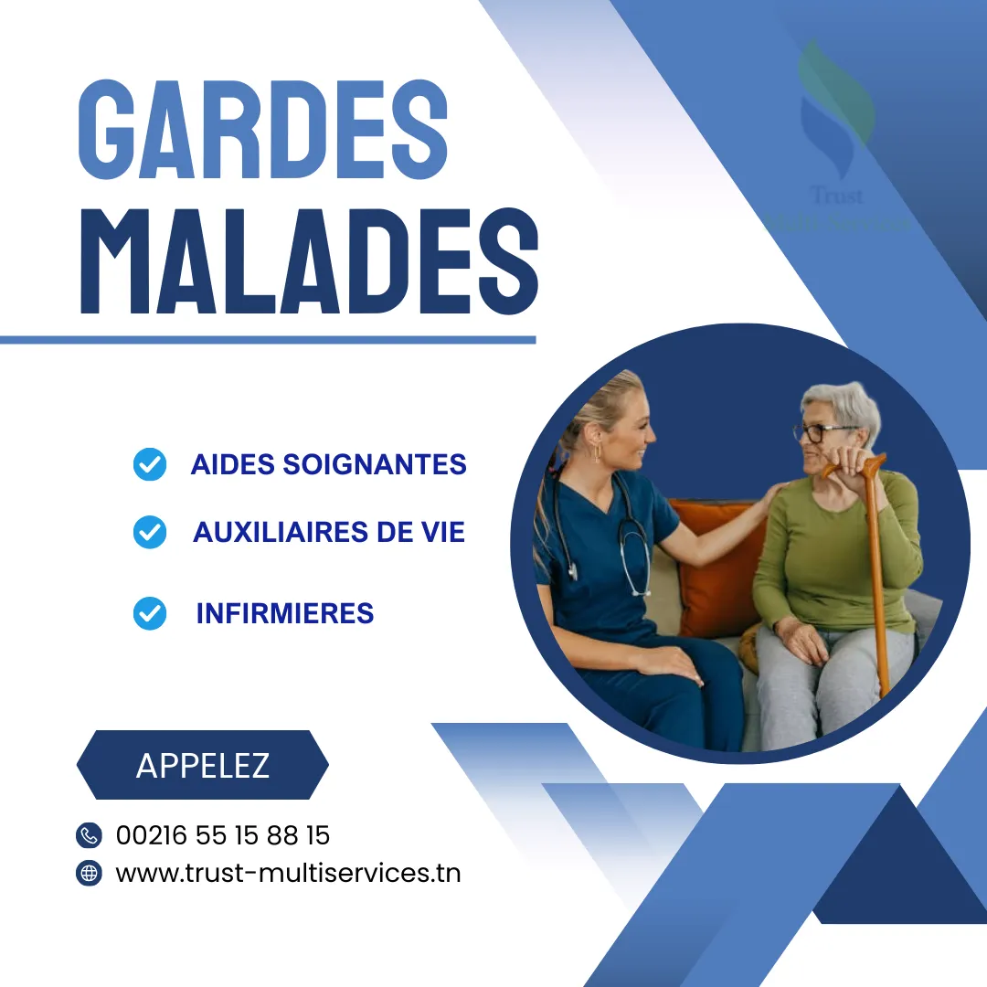 garde malade couchante au grand Tunis