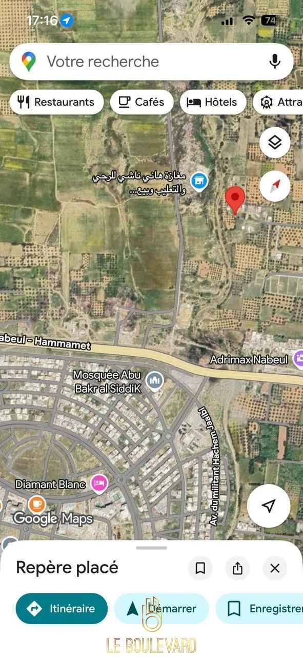 A vendre terrain double façade à Ceinture Nabeul Hammamet