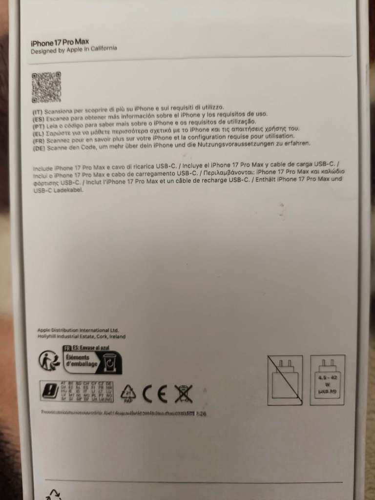 iPhone 17 Pro Max Validé Sur Sajalni Version SIM A3526 encore Sous Garantie 