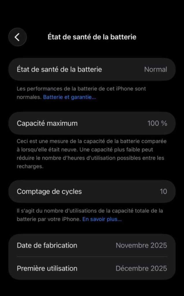 iPhone 17 Pro Max Validé Sur Sajalni Version SIM A3526 encore Sous Garantie 