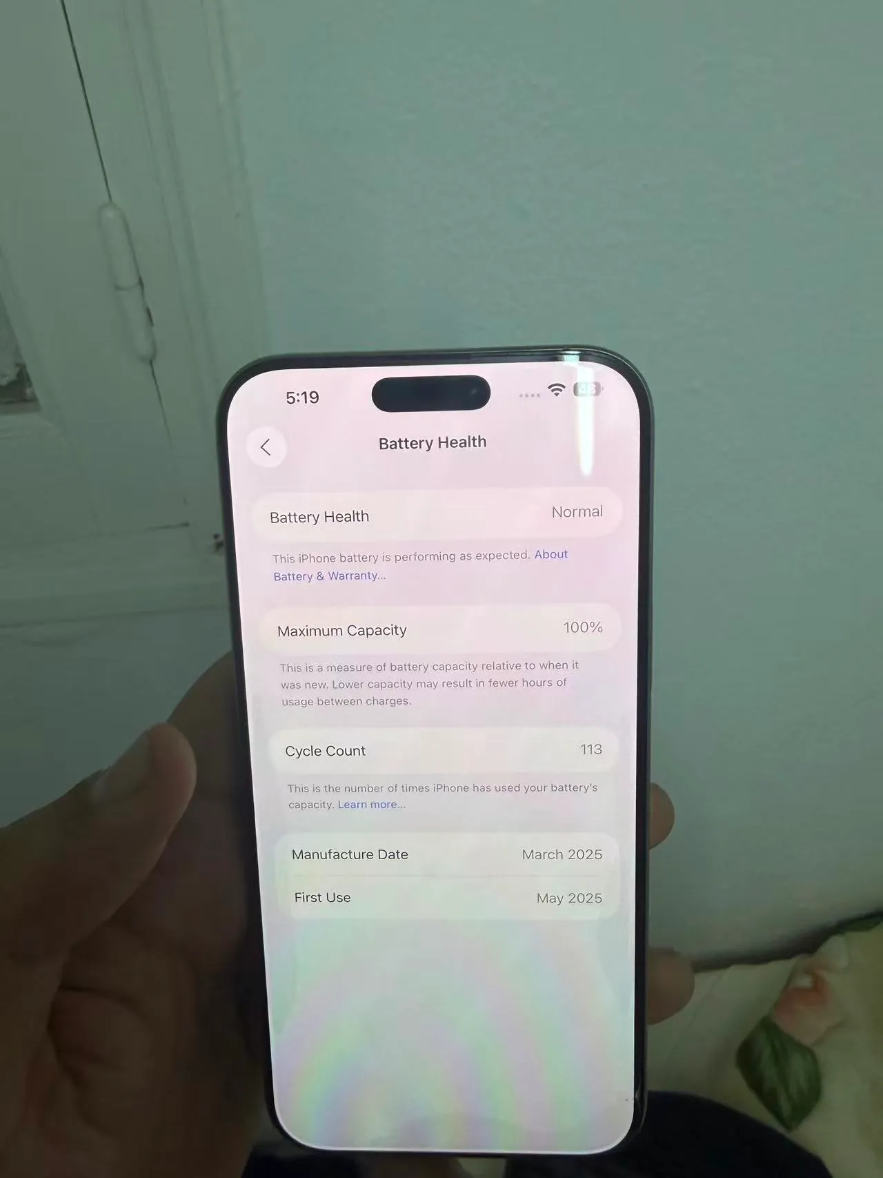 Iphone 16 pro max 256GB 100% Battery