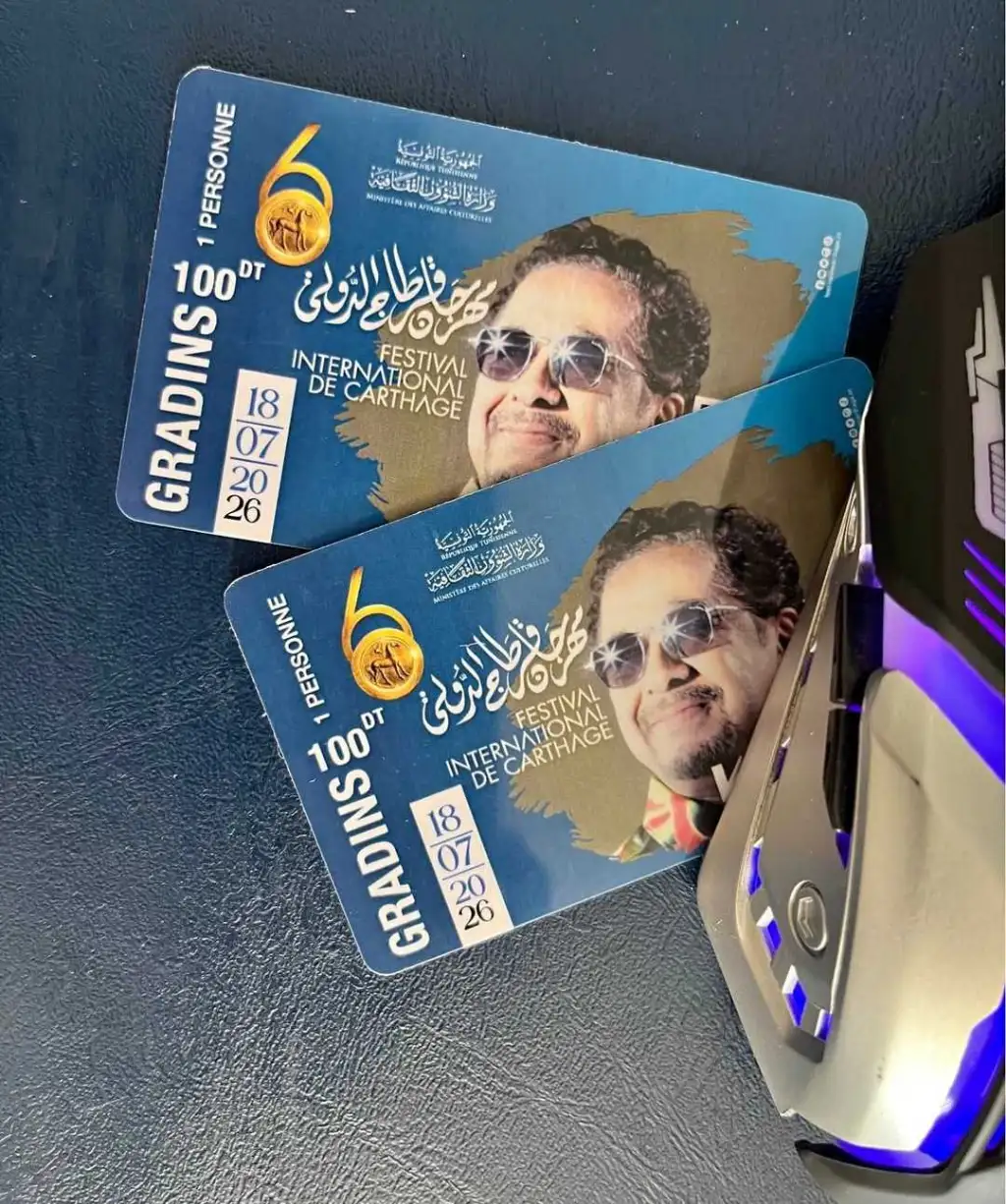 2 tickets physiques gradins Cheb Khaled