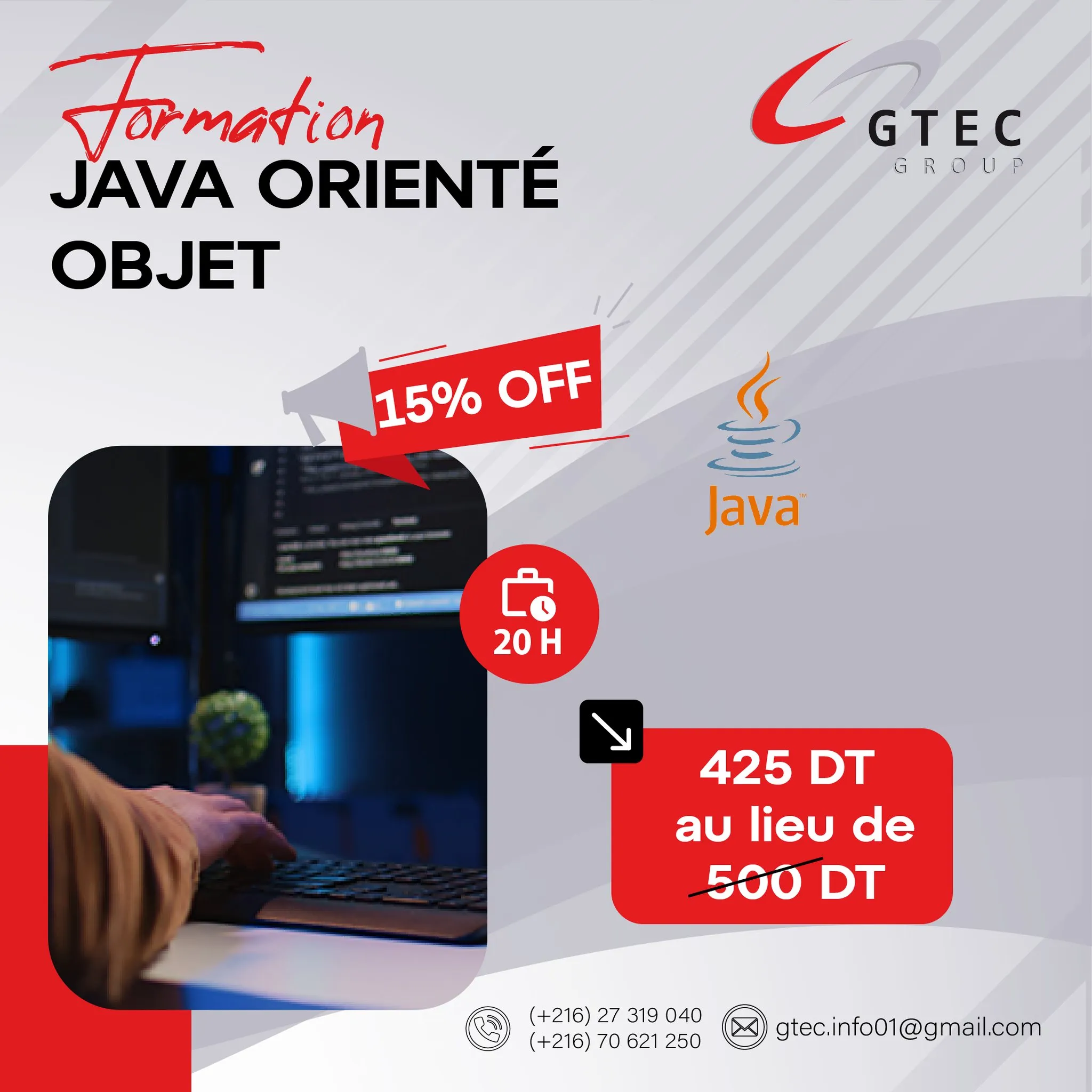 Formation en JAVA programmation orientée objet