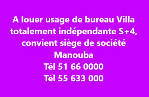 Usage de bureau ou siège de société
