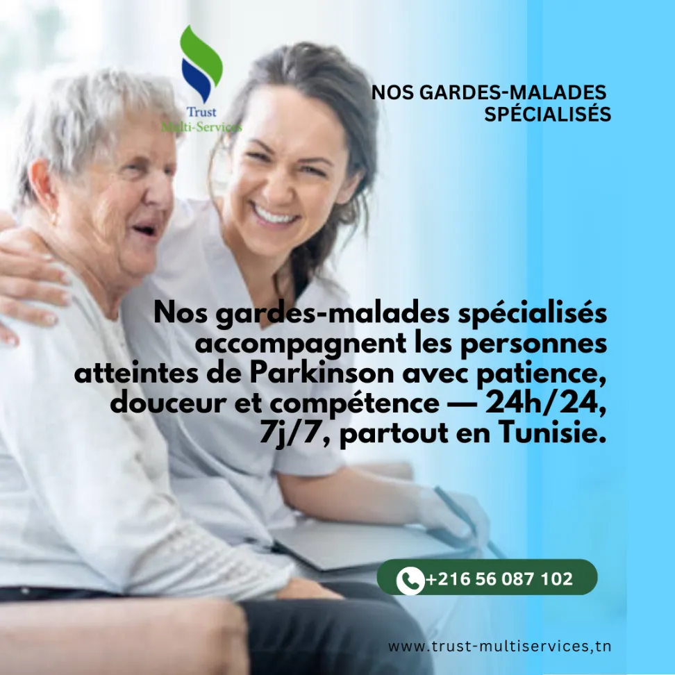 GARDES MALADES DE PARKINSON A DOMICILE  À CITE ENNASR