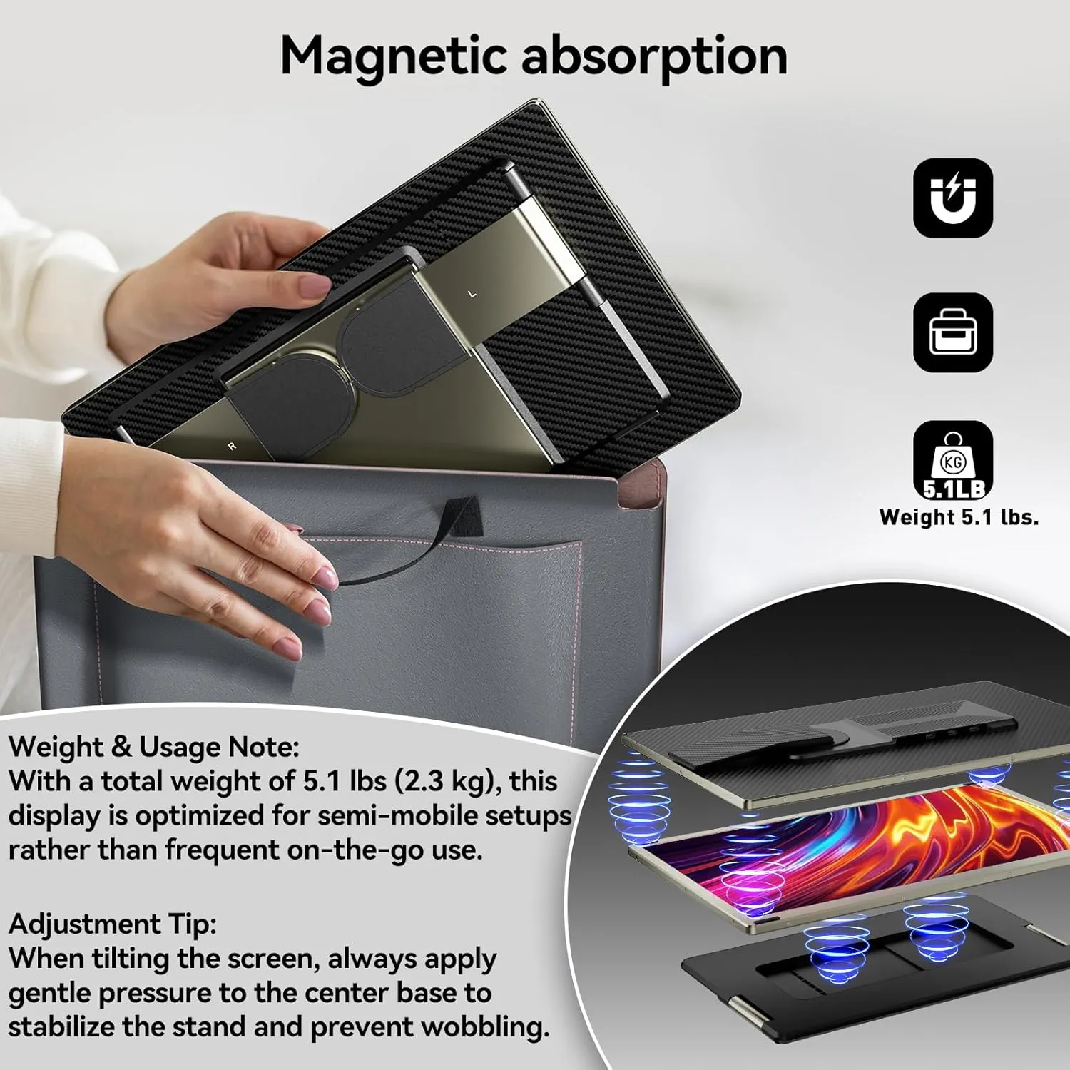 Écran Extenseur, Laptop, Portable TRIPLE EXTENSION