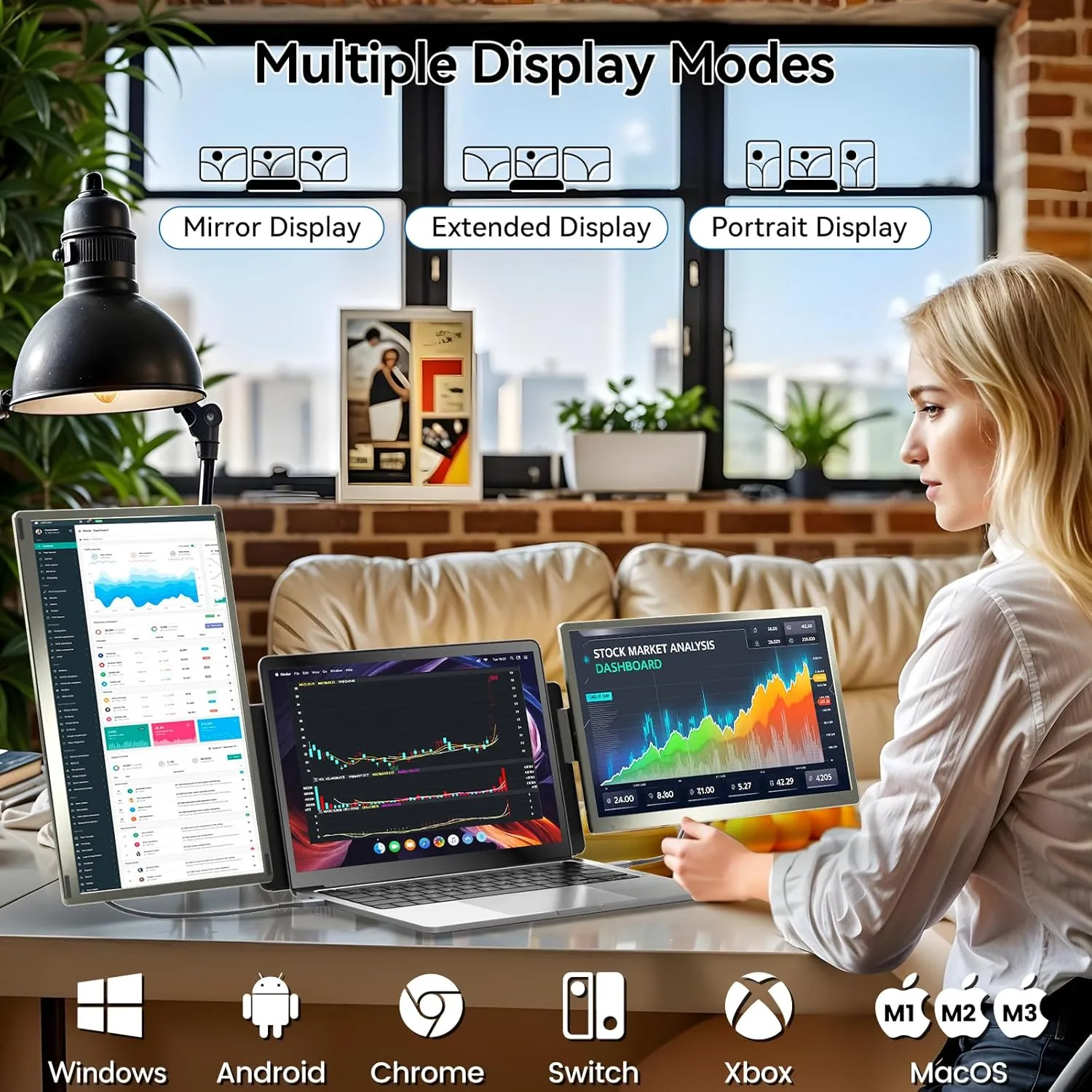 Écran Extenseur, Laptop, Portable TRIPLE EXTENSION