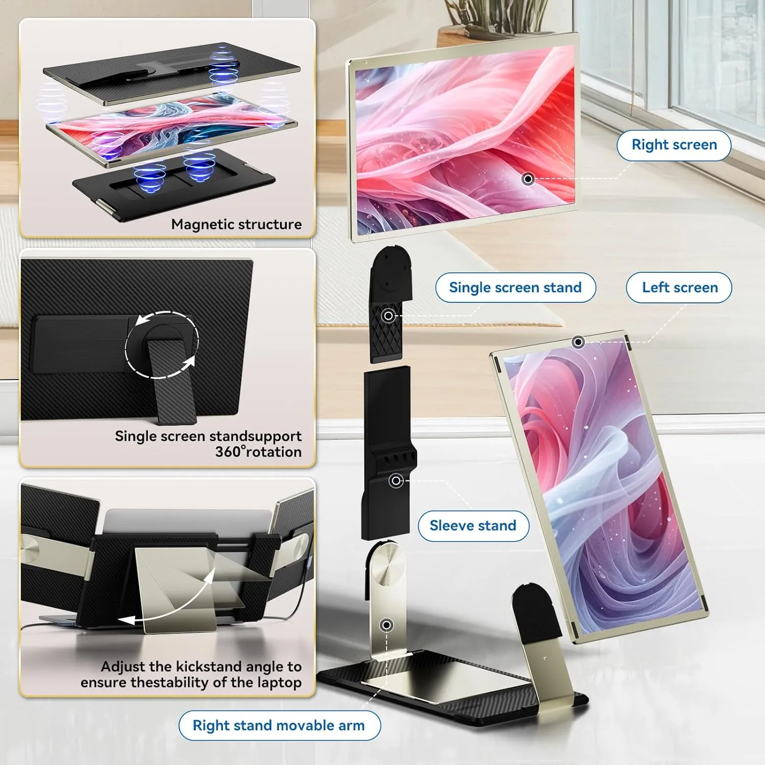 Écran Extenseur, Laptop, Portable TRIPLE EXTENSION