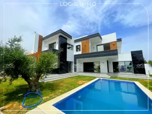Une Villa S+4 Nouvellement construite située à monchar Hammamet 