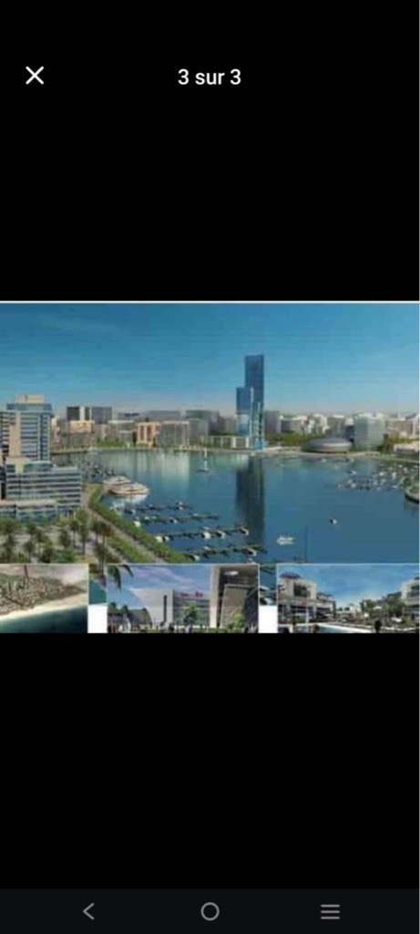 terrain à vendre au port financier rawed