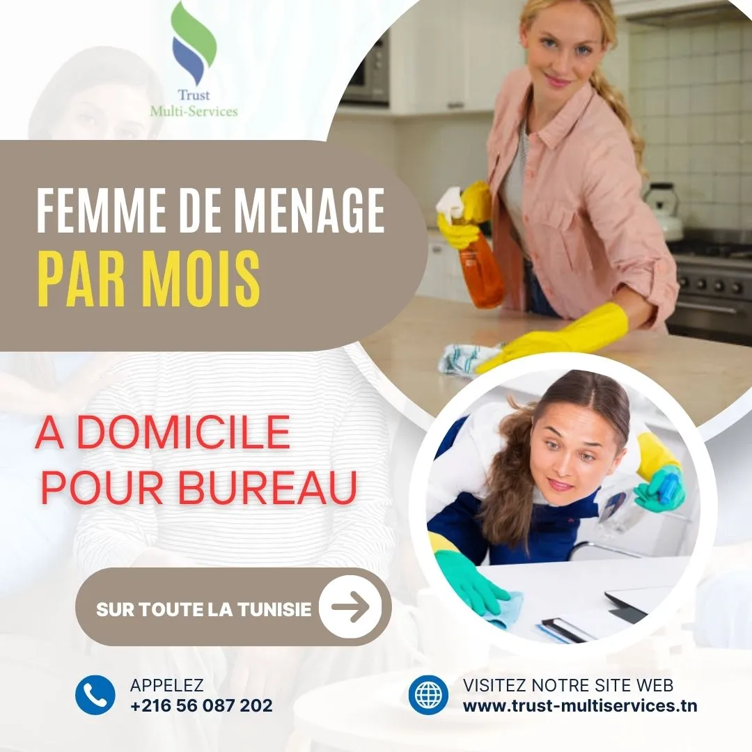 femme de ménage par mois