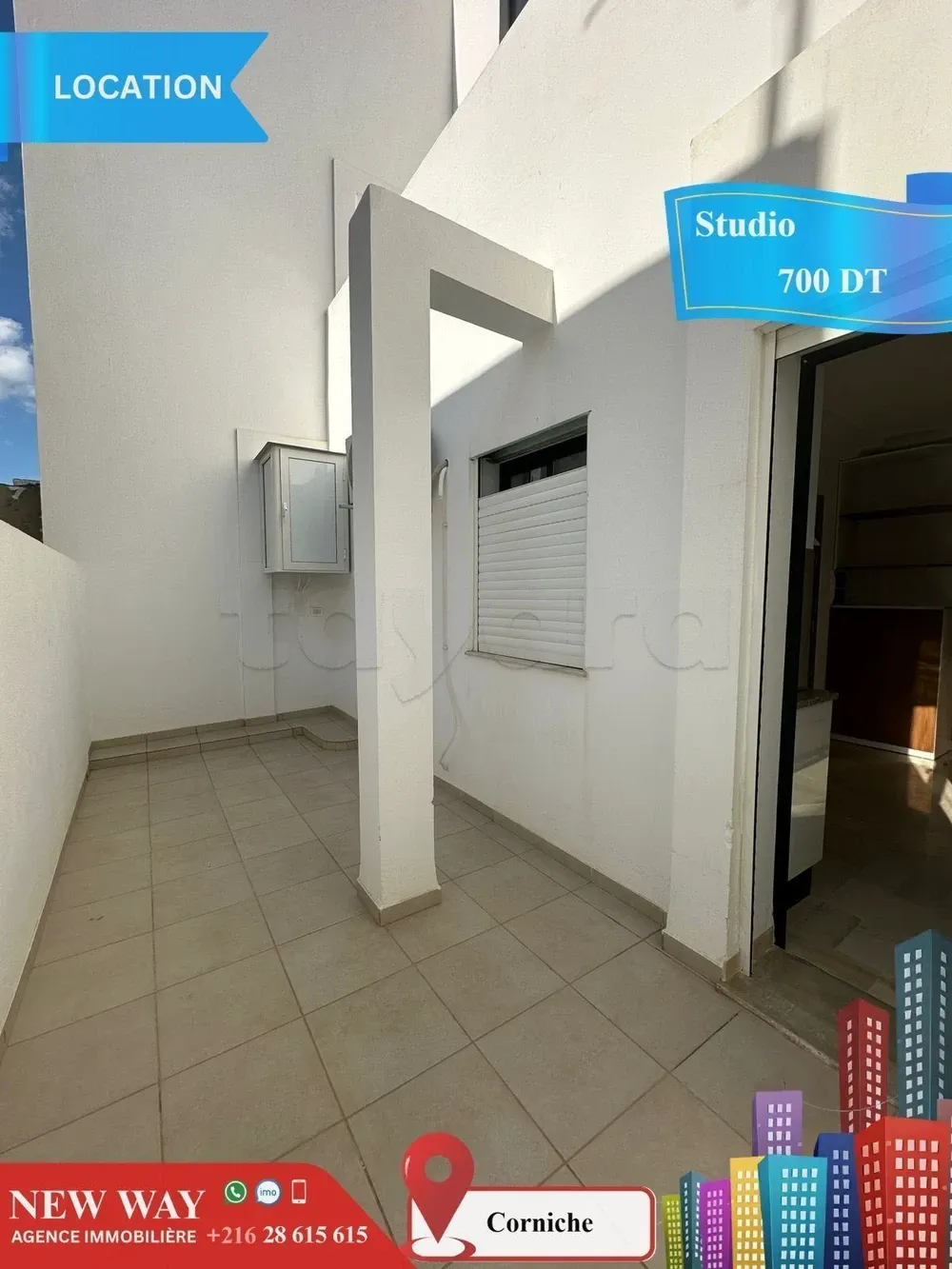 Studio meublé à Corniche prés de la mer