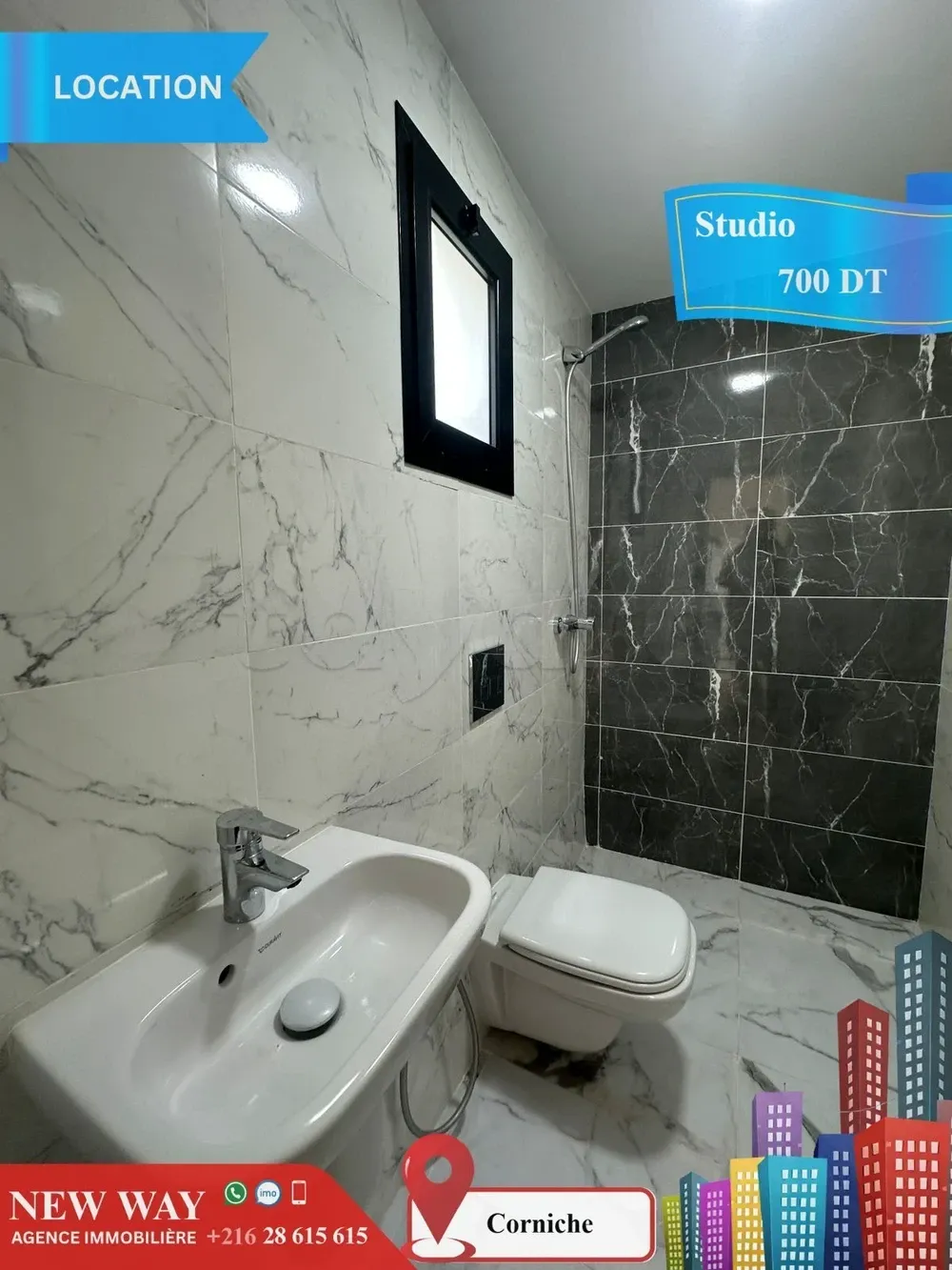 Studio meublé à Corniche prés de la mer