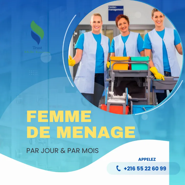 FEMME DE MENAGE PAR JOUR A CITE ENNASR