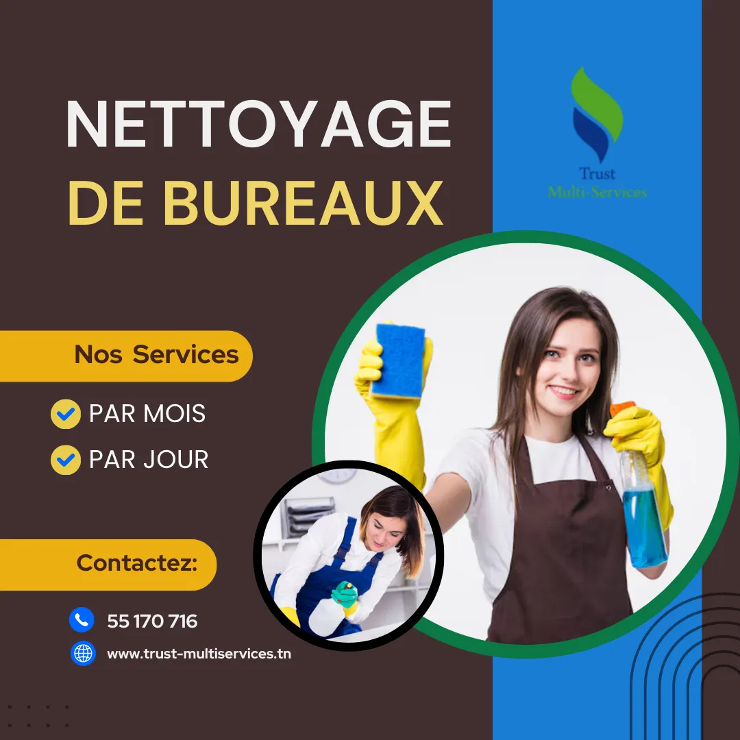 FEMME DE MENAGE POUR BUREAUX PAR JOUR A SIDI THABET