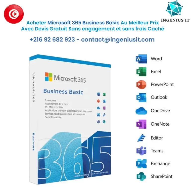 Microsoft 365 Business Basic Tunisie - Devis Gratuit 