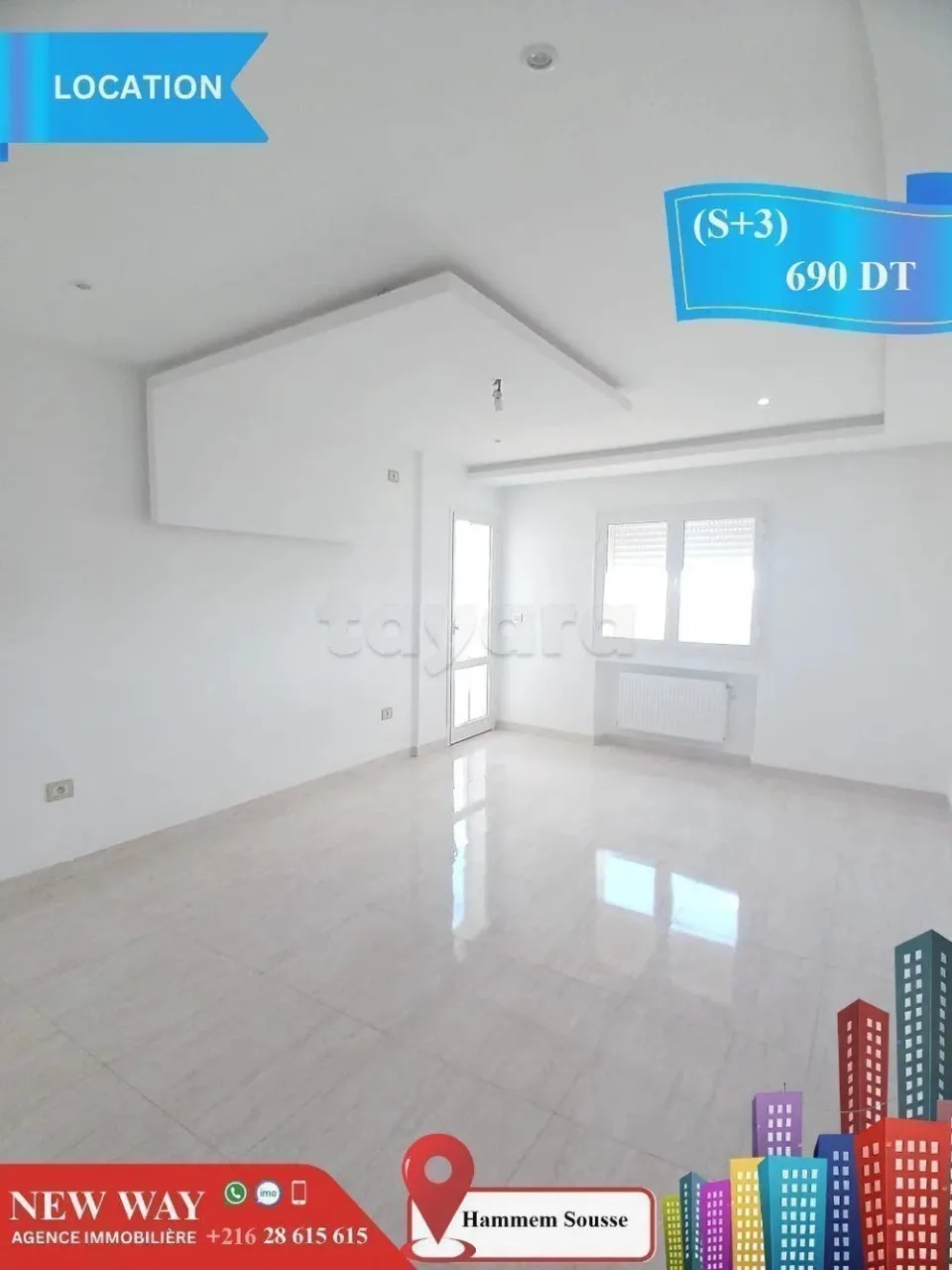 (S+3) à Hammem Sousse Prés Mosqué El Sahaba