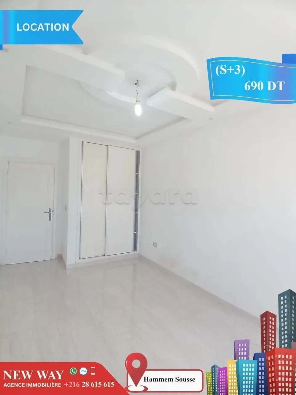 (S+3) à Hammem Sousse Prés Mosqué El Sahaba