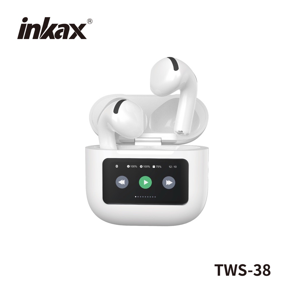 INKAX Écouteurs Sans Fil 4e Génération avec Écran Couleur et Bluetooth 5.4 – 16 Heures TWS-38 Tunis 