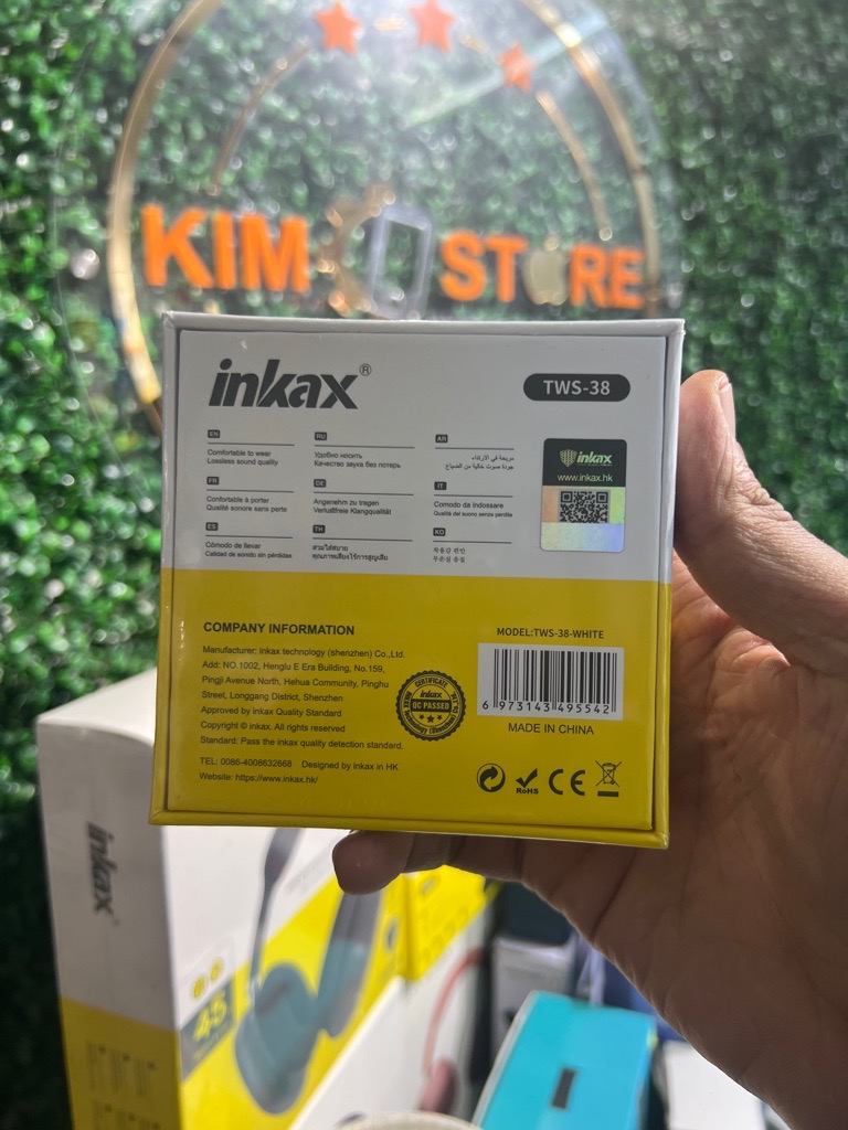 INKAX Écouteurs Sans Fil 4e Génération avec Écran Couleur et Bluetooth 5.4 – 16 Heures TWS-38 Tunis 