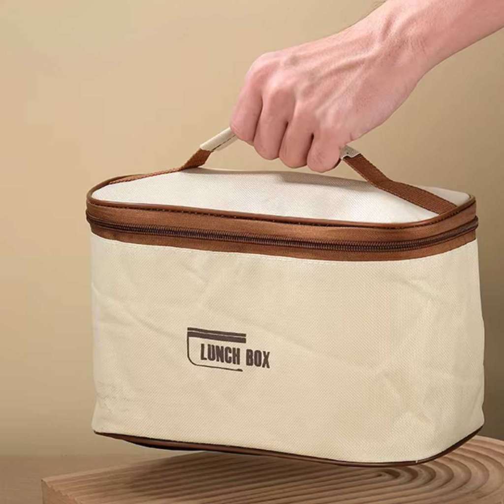 4 Boîtes à lunch avec sac isotherme rectangulaire marque Lunch box