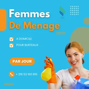 FEMME DE MENAGE PAR JOUR A ARIANA ESSOUGHRA