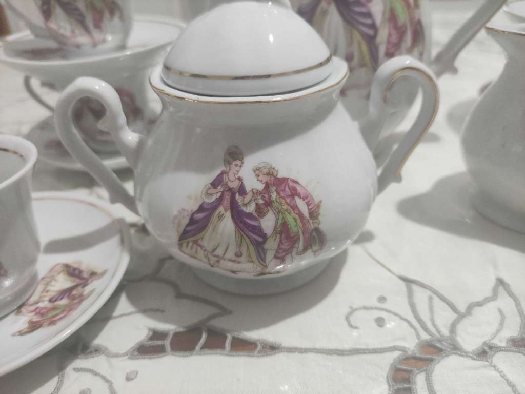 Service à café antiquité - Roméo et Juliette 