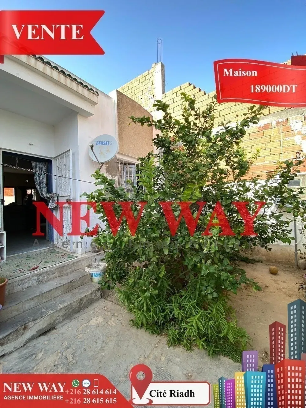 Maison de Plain Pied à Cité Riadh 5
